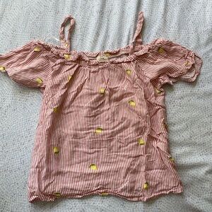 Pink & White Striped Shirt